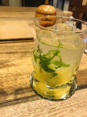 Homemade fermented lemonade at Kissa Saeki in Hiroshima