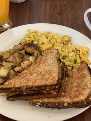 Tofu scramble  at Woodrose Cafe in Garberville
