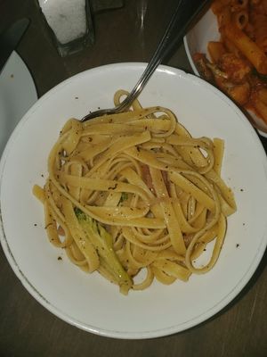 Pasta dish at Chaise Cafe in Winnipeg