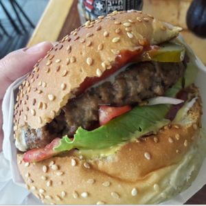 rainbow burger :) at Rainbow - Ibn Gvirol in Tel Aviv
