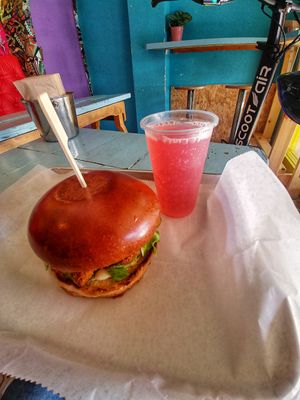 Schitzel burger at Rainbow - Ibn Gvirol in Tel Aviv