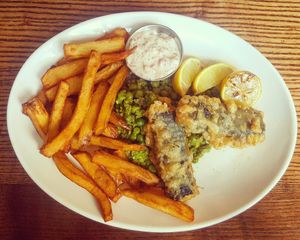 Lucky fish and chips at The Ship Inn in Newcastle Upon Tyne