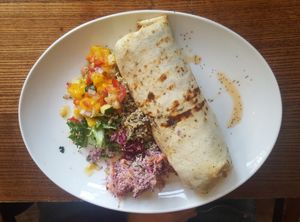 Falafel wrap at The Ship Inn in Newcastle Upon Tyne