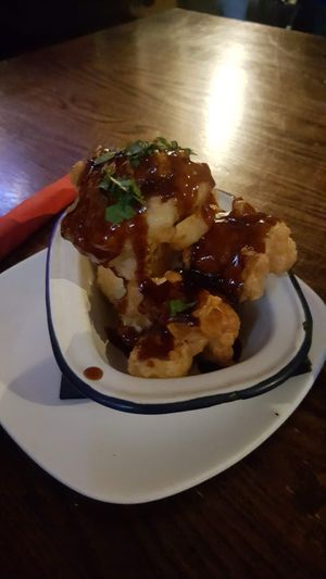 Terriyaki cauliflower at The Ship Inn in Newcastle Upon Tyne