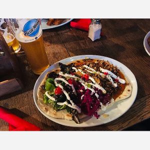 Amazing flatbread!! at The Ship Inn in Newcastle Upon Tyne