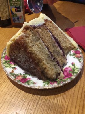 Victoria sponge cake  at The Ship Inn in Newcastle Upon Tyne