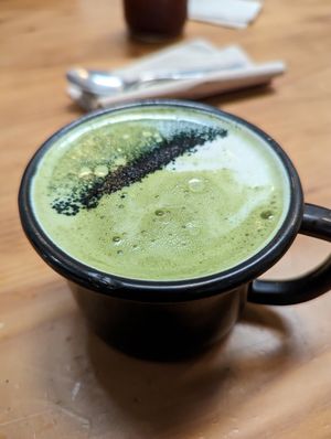 Matcha latte at Wild & The Moon - Al Quoz in Dubai