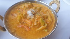 Eggplant and pumpkin curry at Spice Lounge in Launceston