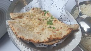 Garlic roti at Spice Lounge in Launceston