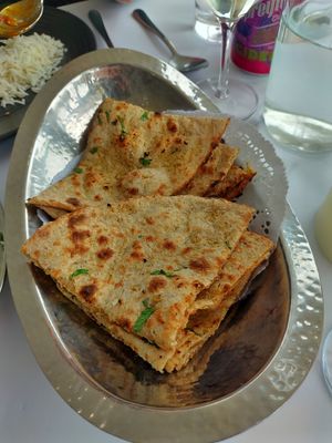Garlic roti at Spice Lounge in Launceston