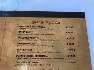 Starters at Spice Lounge in Launceston