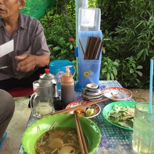 owners husband speaks English at Giai Khat Thao Chau  in Ben Tre
