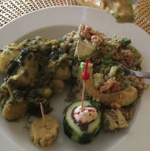 assiette du jour at Vegan Cafe in Casablanca