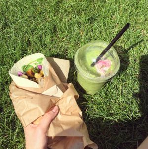 wrap +! glowing smoothie  at The Organic Boho - Gothersgade in Copenhagen