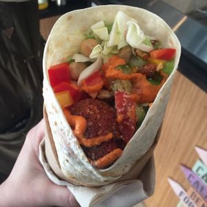 Falafel Wrap at The Organic Boho - Gothersgade in Copenhagen