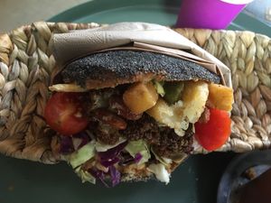 Cauliflower burger at The Organic Boho - Gothersgade in Copenhagen