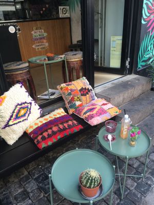 outdoor dining at The Organic Boho - Gothersgade in Copenhagen