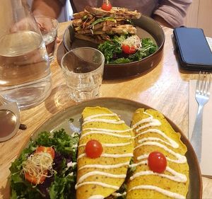 Savoury crêpes and Cheese toast at Sweet Rawmance in Paris