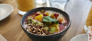 Chai pudding bowl at Sweet Rawmance in Paris