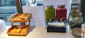 Croissant and chocolate bread at Sweet Rawmance in Paris