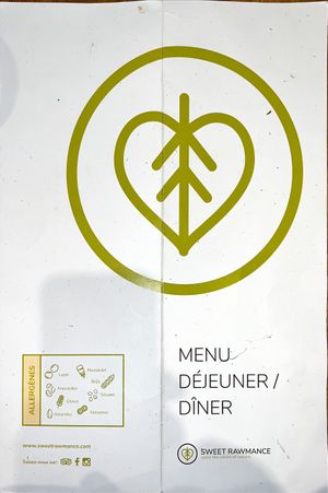 French menu #Veganuary at Sweet Rawmance in Paris