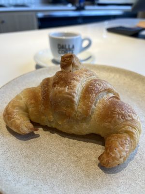 Espresso coffee & Vegan Croissant  at Sweet Rawmance in Paris