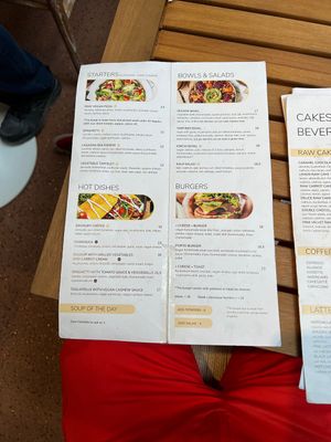 Menu  at Sweet Rawmance in Paris