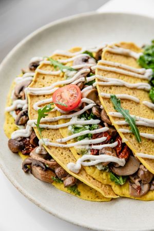 Savaory crepes  at Sweet Rawmance in Paris