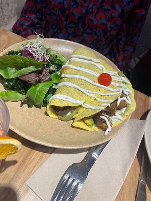 Mushroom Crepes  #Veganuary at Sweet Rawmance in Paris