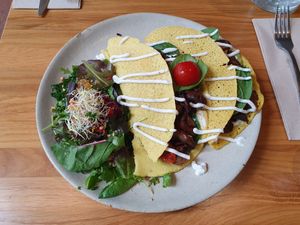 Savoury crêpes at Sweet Rawmance in Paris