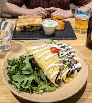Savoury crepes at Sweet Rawmance in Paris