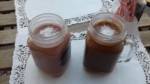 Smoothie fruits rouges, 7.90€, very good at Sweet Rawmance in Paris