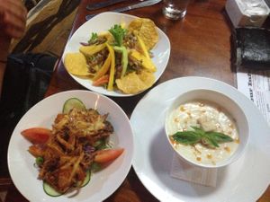 Vegetarian dinner at Life House Organic Restaurant in La Fortuna