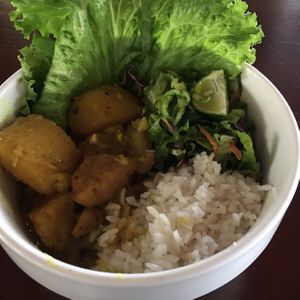 Veg Curry at Life House Organic Restaurant in La Fortuna