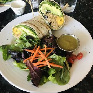 vegan plantain burrito  at Zinc Cafe in Medford