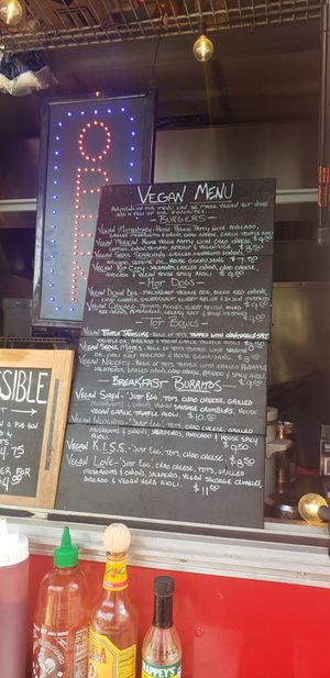 Huge vegan menu at The Doghouse PDX - Food Truck in Portland