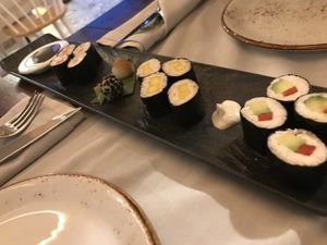 3 Sushis at Level Veggie Bistro in Madrid