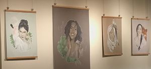 Arte en las paredes at Level Veggie Bistro in Madrid