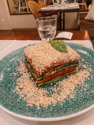 Raw vegan lasagna  at Level Veggie Bistro in Madrid