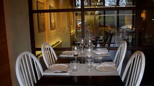 interior at Level Veggie Bistro in Madrid