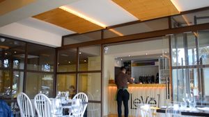 interior at Level Veggie Bistro in Madrid