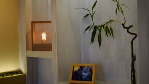 interior at Level Veggie Bistro in Madrid