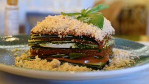 raw lasagna at Level Veggie Bistro in Madrid