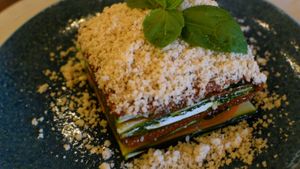 raw lasagna at Level Veggie Bistro in Madrid