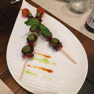 brocheta crudivegana at Level Veggie Bistro in Madrid
