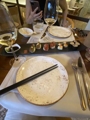 Sushi  at Level Veggie Bistro in Madrid