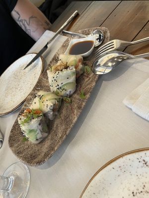Spring roll   at Level Veggie Bistro in Madrid