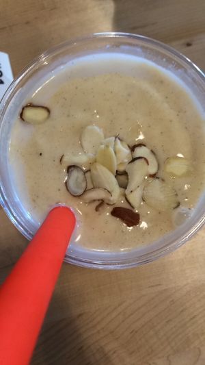 Almond peach date at The Juice Place in Charlottesville