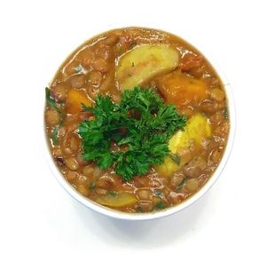 During cold months we have daily soup specials! Always vegan and gluten-free! Pictured is lentil veggie  at The Juice Place in Charlottesville