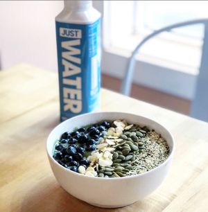 custom vegan smoothie bowl made glutenfree- sub any topping you like for granola!  at The Juice Place in Charlottesville